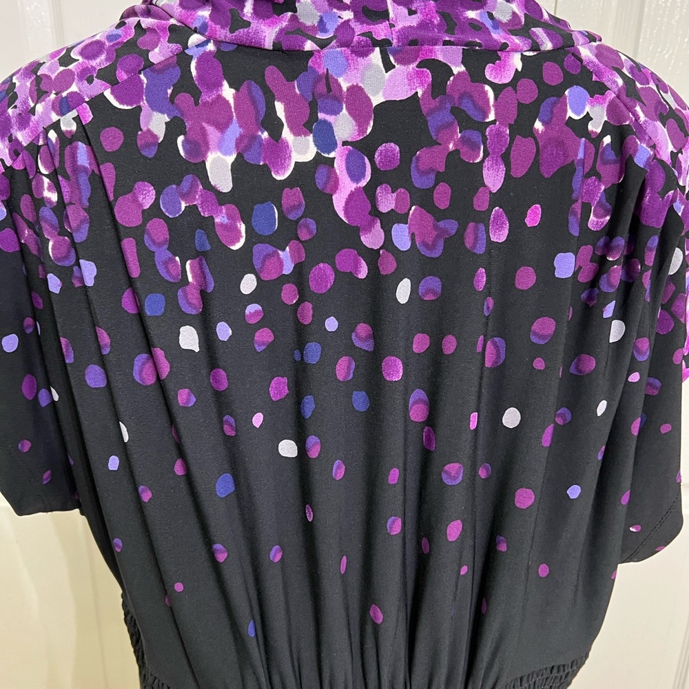 Black dress dress with shades of purple - Picture 4 of 4